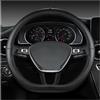 NYSAASDST Copri Volante Coprivolante Per Auto A Forma Di D Per VW Per Golf 7 8 Per Polo 2014-2021 Copertura Volante(Nero)