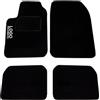 Rebeca Shop® Tappetini Auto Compatibili per Captur in moquette nero | Tappeti adattabili | Logo Ricamato Battitacco rinforzato