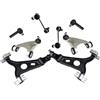 Palmaspareparts KIT BRACCI SOSPENSIONI ANTERIORE + TESTINE STERZO ALFA 147 156 GT 8 PEZZI