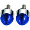 AMAS The Best COPPIA MINI LAMP luci ingombro decorative indicatori direzione - fissaggio a dado corpo metallo cromato (blu)