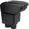 OYHCM Bracciolo centrale per Ford Ka/Ka Plus,USB e USB-C | Per Ford Ka Plus Bracciolo, 4 USB + 2 USB-C, Vano porta telefono, Portabicchieri posteriore, Doppio vano portaoggetti