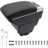 KAERGK Braccioli auto per console centrale Opel Astra J per auto, doppio spazio con portabevande 7 porte USB, scatola per utilità posteriore, facile da montare (linea nera)