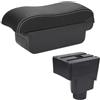 Awqmx Box Bracciolo Console Centrale Per Ford Per EcoSport 2013-2018 Bracciolo Per Auto, Accessori Interni, Scatola Portaoggetti Auto Braccioli(C3 Black white NOUSB)