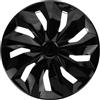 Cabilock Coprimozzo Copricerchi 14 Pollici per Auto Protezione Mozzo Ruota Nero Design Minimalista Installazione Rapida per Guida Urbana fuori Strada