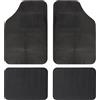 OWIJI Tappetini Auto Gomma Universali Set 4 Pezzi Anteriore e Posteriori Pedali Antiscivolo Abitacolo PVC Plastica