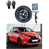 D'ANGELO 1988 Kit Ruotino di Scorta 15 compatibile con Toyota Aygo (2014>) con Cric, Chiave, Guanti e Sacca 125/70R15