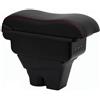 OYHCM Bracciolo Centrale per Citroen C3 MK3 2016-2024, Doppio Scomparto, Pelle Nera, Facile da Installare, Accessorio Auto Personalizzato