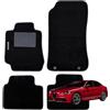 W-Parts SERIE 4 TAPPETI - TAPPETINI IN MOQUETTE NERI PER ALFA ROMEO GIULIA DAL 2015 IN POI Battitacco cucito + Striscia antiscivolo + Bottoni specifici di aggancio