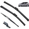 Autopixl Set spazzole tergicristallo anteriori e posteriori compatibili con Opel Meriva B 2010-2017 Spazzole parabrezza parabrezza 28+22+16