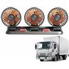 Generic Ventola di Raffreddamento Auto - Ventilatore Elettrico Portatile A Tre Teste per Veicolo, Alimentazione USB 12V 24V | Ventilatore Silenzioso per Interni Auto, Ventola A Doppia velocità per Camion