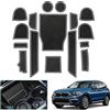 GAFAT Compatibile con BMW X3 G01/ X4 G02/ iX3 2019-2023 2024 Tappetini Antiscivolo, X3 iX3 X4 Tappetini in Gomma Console Centrale, Braccioli, Cuciture Porte, Accessori X3 G01 (Bianco)