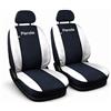 Susy Shop Coprisedili Coprisedili Anteriori Compatibili Per Panda, Set Sedili Anteriori in Tessuto, Protezione Sedili, Facili da Installare, Resistenti e Lavabili, MADE IN ITALY. (Nero/Bianco)