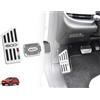 autoCOVR Pedali Con Poggiapiede In Acciaio per Fiat.600 600e | 3 Pezzi Inox Pedana Pedaliera Poggapiedi Pedaliere Elettrica Hybrid RED (RED) LA PRIMA 600 Accessori Tuning Kit Auto Ricambi