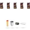 HOFFCAR Kit tagliando 4 FILTRI e 5L OLIO M compatibile con Fiat Doblo 1.9 JTD 74kw dal 2001
