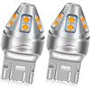 Ruiandsion 2 lampadine a LED 7440 7443, color ambra, T20, 10-60 V, 3030, 10 SMD, chipset di ricambio per indicatori di direzione di retromarcia, non polarità