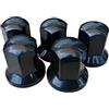 Generic 20 pezzi 32 mm Copribulloni per ruote, tappi lunghi in plastica nera, adatti per roulotte, rimorchi, autobus, camion, auto, veicoli LKW