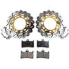 Konerstone Arashi Kit dischi e pastiglie per freni anteriori per Ya.ma.ha XP T-MAX 500 2008-2011 Accessori di ricambio Oro 2009 2010