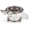 Akozon Flangia turbo a flangia V-band 3 in acciaio inossidabile per Holset WH1C HX35 HX35W Downpipe