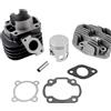 Generico KIT CILINDRO GRUPPO TERMICO MODIFICA 80CC 47MM PISTONE TESTA CILINDRO FASCE COMPATIBILE CON MINARELLI ORIZZONTALE SCARABEO RALLY F12