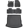 M MOTOS MOTOS Set di tappetini in gomma e tappetini in Pe per il bagagliaio Renault Espace V 2014-2022 Migliorate il vostro comfort di viaggio con il tappetino antiscivolo per auto - tappetino per auto per tu