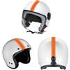 DualColorStampe Adesivi per casco moto motorino Helmet universale Stripes Strisce Design sportivo stickers STRISCIA adesiva - C0068 (ARANCIONE 35)