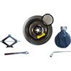 D'ANGELO 1988 D'angelo Ruotino di Scorta 17 compatibile con A u d i A3, per Seat Leon Ateca Alhambra adatti per SKoda Yeti, Octavia, compatibile con Vw Golf da 2010 Sharan Touran, Caddy con Cric Chiave e Sacca