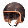 CRUIZER Casco Jet moto Vintage con visiera sole color metallo bronzo Omologato (M)