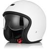 Generico Casco JET moto Vintage Café Racer Spirit Origine rebel,prestige,Sticke (BIANCO, XL)