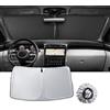 LUWU [Aggiornato] Parasole Auto per Hyundai Tucson NX4 2022-2025 2026 Protezione Parabrezza Anteriore Pieghevole Riflettente UV e Calore Copertura Interna con Copri-Volante Accessori Tucson NX4