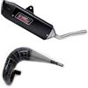 Generico giannelli 34713hs + 34093hf MARMITTA SCARICO completo omologato open sonic alluminio nero compatibile con fantic motor xe 50 enduro Xm motard 2021 2022 2023