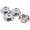 Generic XYWHPGV 4 pezzi 67mm diametro 6 alette auto auto ruota cerchioni coprimozzo coprimozzo tono argento(2e11d 13b40 9508b 663d8 12c80 dd20b