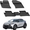 Sahler Tappetini per Toyota C-HR 2024-2026 | Tappeto su misura per auto | Tappeto nero | Imbottitura 4.5D inodore, impermeabile e durevole per ogni condizione atmosferica