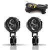 Hguvsjd Fari Moto Per CRF1000L Per CRF 1000 L Per Africa Per Twin Motocicletta Fari Fendinebbia LED Ausiliari Faretto Moto Anteriore Faro(White and wire)