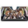BAGEYOU Parasole per parabrezza anteriore per auto con motivo Beagle, decorazione per auto, protezione dai raggi UV, per mantenere il veicolo fresco, 130 x 68 cm
