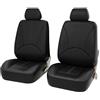 tusgt Coprisedile Auto Set Di Coprisedili In Pelle PU Traspiranti Con Cuscino Per Sedile Veicolo Fodera Completa Per Auto Compatibile Con Airbag Adatto Per Auto A 5 Posti Copri Sedile Auto(Black front 2)