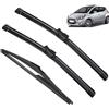 Autopixl Set di spazzole tergicristallo anteriori e posteriori compatibili con Hyundai IX20 2010-2020 Spazzole parabrezza parabrezza 26+14+12