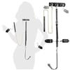 CSCLI 1 set di manette nere 3 in 1 collare regolabile in pelle yoga con gancio, catena di trazione