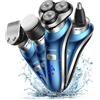 Hatteker Rasoio elettrico per gli uomini Rasoio Rotativo Rasoio Elettrico Barba Trimmer Naso Capelli Trimmer Cordless Wet Dry Spazzola Viso 4 in 1
