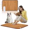 NujorWarm Scaldapiedi Elettrico NujorWarm, Tappetino Riscaldante da Sotto la Scrivania con 10 Livelli di Calore e Timer, Tappeto Riscaldante a Risparmio Energetico per Ufficio, Casa, Studio 220V 120W 47x67cm SZ
