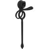 Generico Anello vibrante per pene con plug anale, vibratore clitorideo, 9 modalità di vibrazione e 9 modalità di leccamento della lingua, massaggiatore anale e clitorideo per stimolare il punto G (Nero)