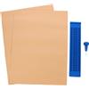 DECORNIJIA Kit Scrittura Braille Tavoletta Braille Punteruolo e Fogli, Lavagna Blu in Plastica Riutilizzabile, Comoda e Facile per Non Vedenti