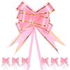 M METERXITY 200-Pz Fiocchi Nastro, 3.74 / 9.5cm Fiocchi Nastro Bordo Dorato Plastica per Confezioni Regalo/Matrimoni/Fiori/Cesti Decorativi, Fiocchi Nastro Raso [Fiocco Regalo Rosa Chiaro]