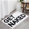 Zeeinx Get Naked Tappeto da bagno carino tappeto da bagno antiscivolo in microfibra tappeto da bagno divertente decorazione per appartamento bianco nero tappetino da bagno per vasca e doccia, lavabile