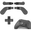 Dakexiong Pagaie 5 in 1 per controller Xbox One Elite 1 in metallo per controller One Elite Series 2 con 1 D Pad per controller Xbox-Elite Series 2 Core (nero)