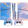 YLMKMVLCZC Pelle Decalcomania Per PS5 Slim Skin Disc Edition Console E Controller Vinyl Cover Skins Wraps Resistente Ai Graffi Compatibile No Shrinkage Forte Adesione 17647 Avvolgimento Della Pelle