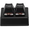 EIMSOAH Tastiera Programmabile Interruttore Rosso 2 Tasti Copia Incolla Mini Tastiera Meccanica per Giochi da Ufficio Connessione USB C per Contenuti Multimediali