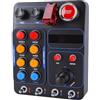 VELATEMOR Sim Drive Control, Simulatore di Gara Central Control Box Simulazione di Controllo di Guida con 19 Pulsanti 9 Tipi, 30 Opzioni Programmabili Retroilluminazione RGB Porta USB
