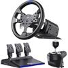 PXN Volante da corsa V99 per PC, volante Real Force Feedback con pedali e cambio, simulatore di volante da corsa rimovibile a 270/900 gradi per PC, Xbox One, Xbox Series X/S, PS4