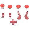CFTGIW Levette di Ricambio in Metallo per Controller Serie 2 Include 4 Joystick 4 Paddle Sostituzione dei Pad Standard per Levette di Ricambio in Metallo Seri Paddle per Levetta (rosso)