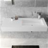 Parama Lavabo sospeso in marmoresina 120cm vasca a destra bianco opaco | Koro